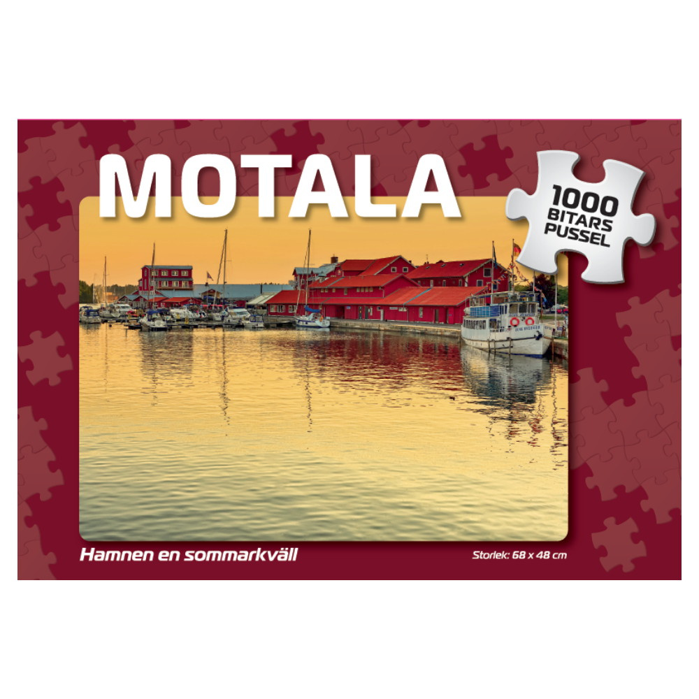 Svenska Pussel: Motala Hamnen en sommarkväll 1000 Bitar