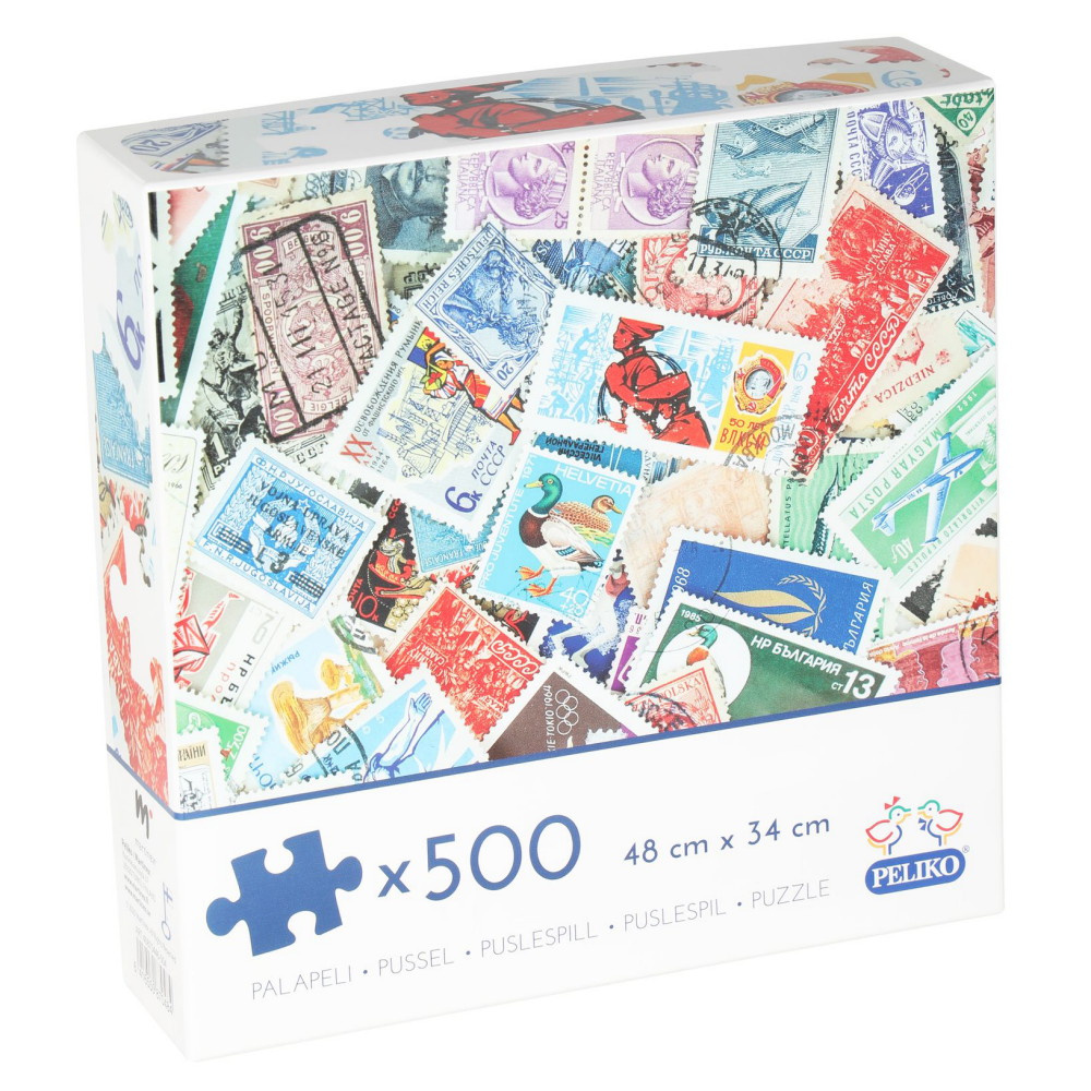 Peliko Pussel - Frimärken 500 Bitar