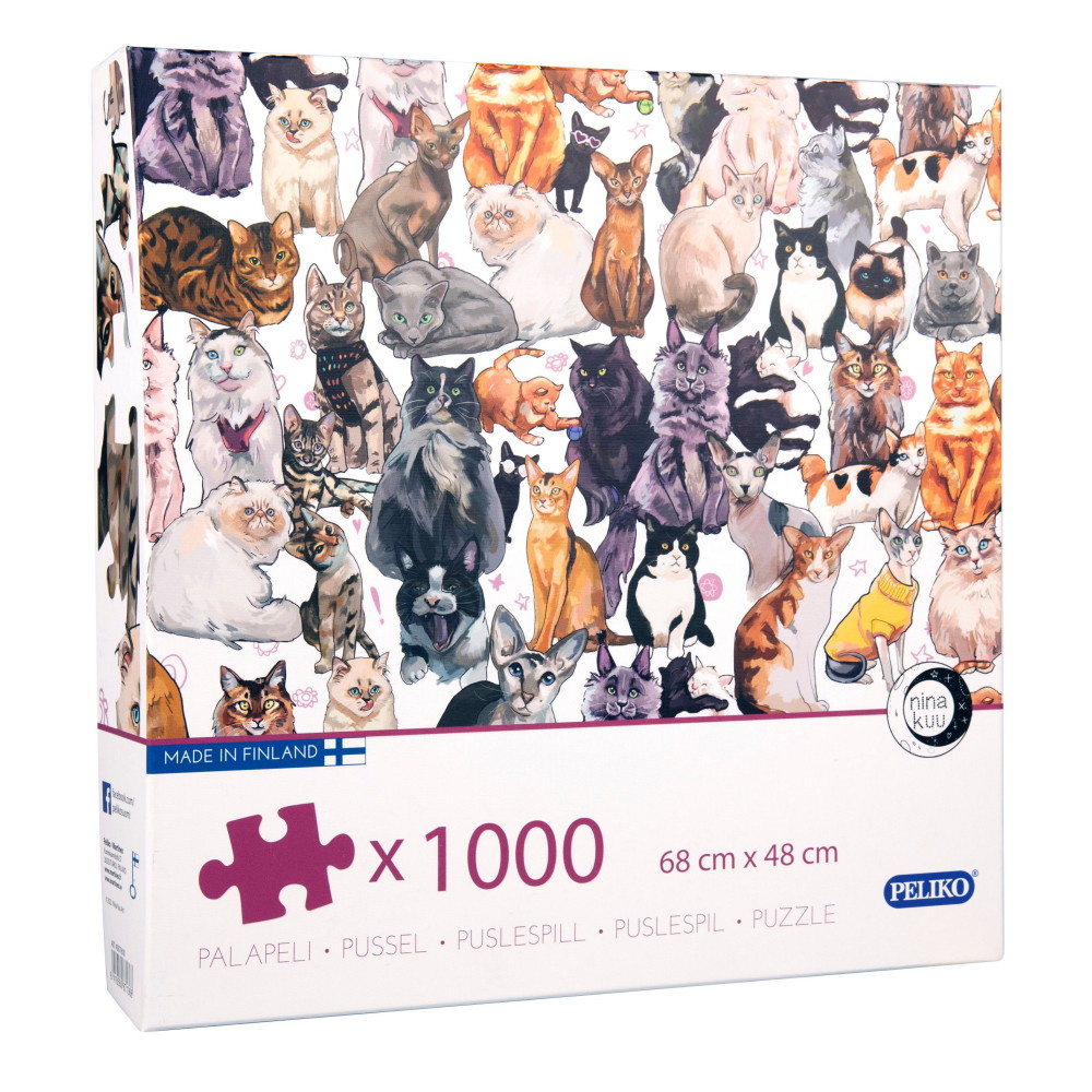 Peliko Pussel - Katter 1000 Bitar