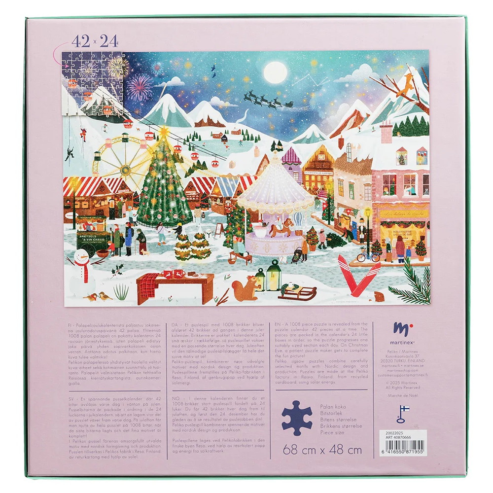 Peliko Pusselkalender 24 x 42 Bitar