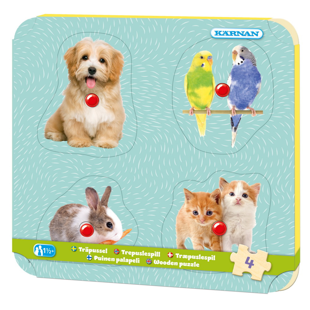 Kärnan Knoppussel - Husdjur 4 bitar
