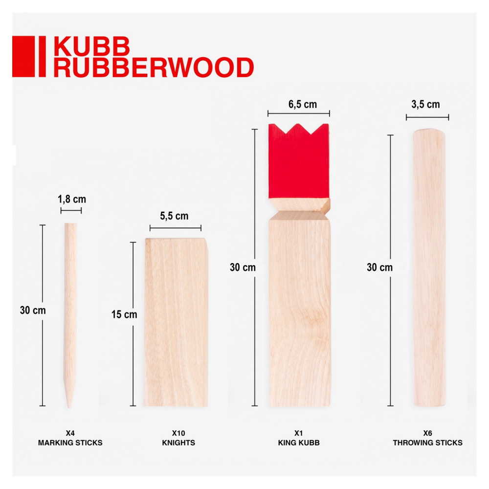 Engelhart Kubb Red King - Gummiträ (Swe)