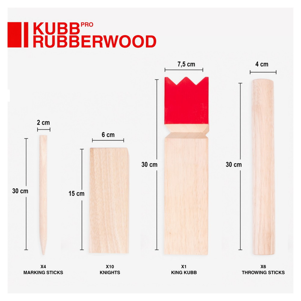 Engelhart Kubb Red King Pro - Gummiträ (Swe)