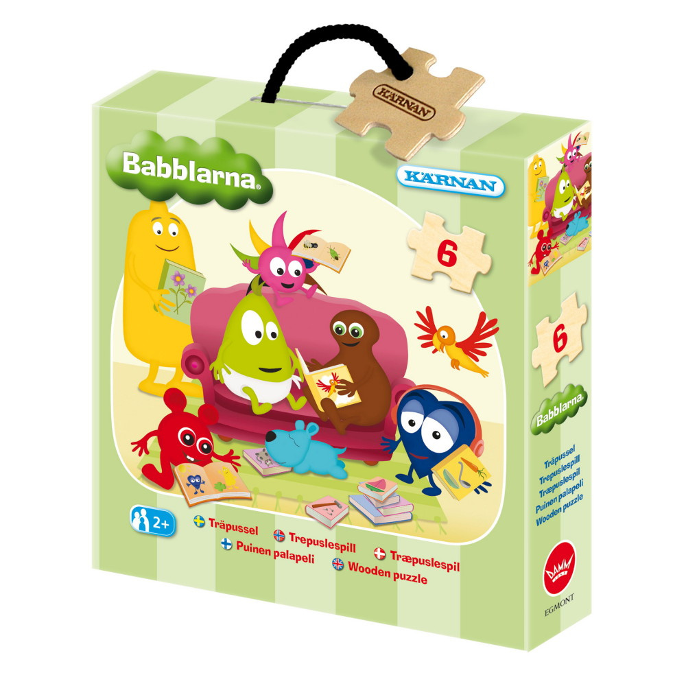 Kärnan Askpussel i trä - Babblarna 6 bitar