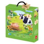 Kärnan Askpussel i trä - På Bondgården 6 bitar Kärnan Askpussel i trä - På Bondgården 6 bitar