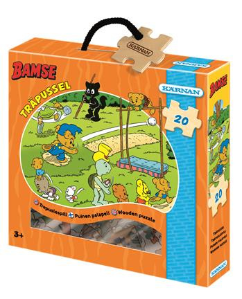 Kärnan Askpussel i trä - Bamse 20 bitar