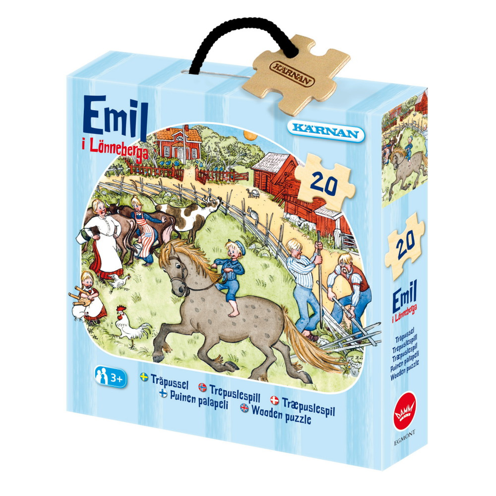 Kärnan Askpussel i trä - Emil i Lönneberga 20 Bitar