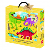Kärnan Askpussel i trä - Dinosaurier 20 bitar Kärnan Askpussel i trä - Dinosaurier 20 bitar