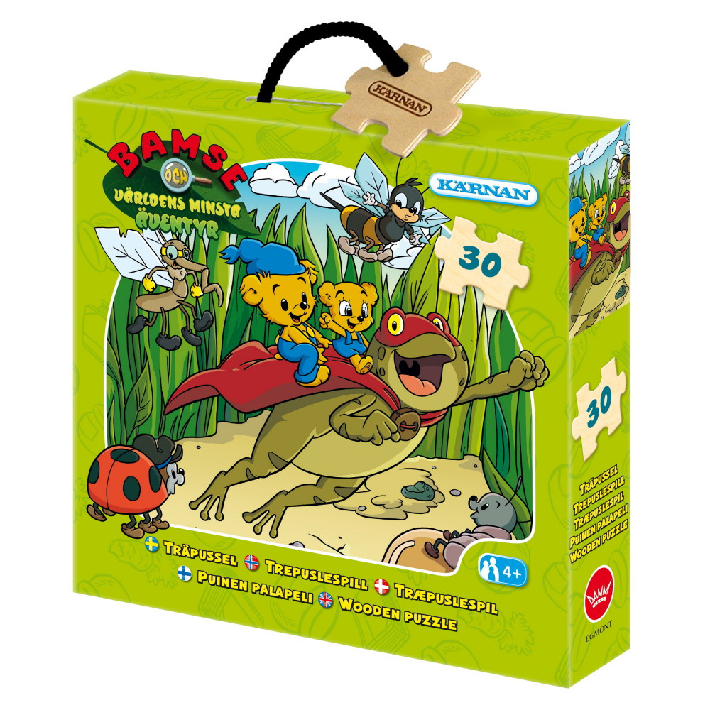 Kärnan Askpussel i trä - Bamse och världens minsta äventyr 30 bitar