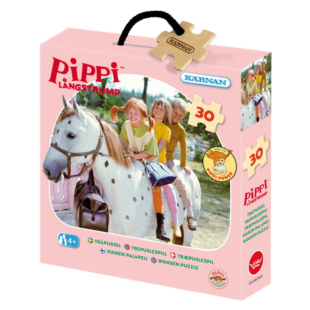 Kärnan Askpussel i trä -  Pippi Långstrump 30 bitar