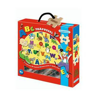 Kärnan Askpussel i trä - ABC 40 Bitar