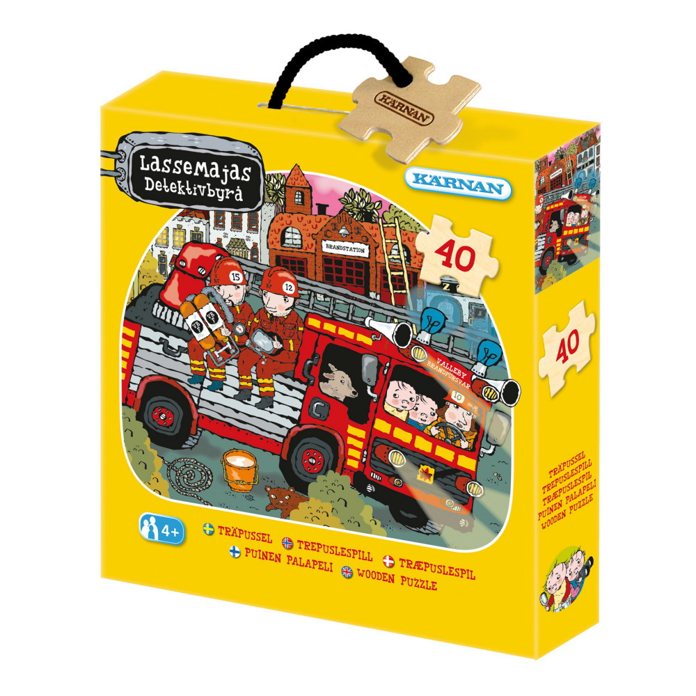 Kärnan Askpussel i trä - Bröderna Bacon 40 Bitar