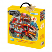 Kärnan Askpussel i trä - Bröderna Bacon 40 Bitar Kärnan Askpussel i trä - Bröderna Bacon 40 Bitar