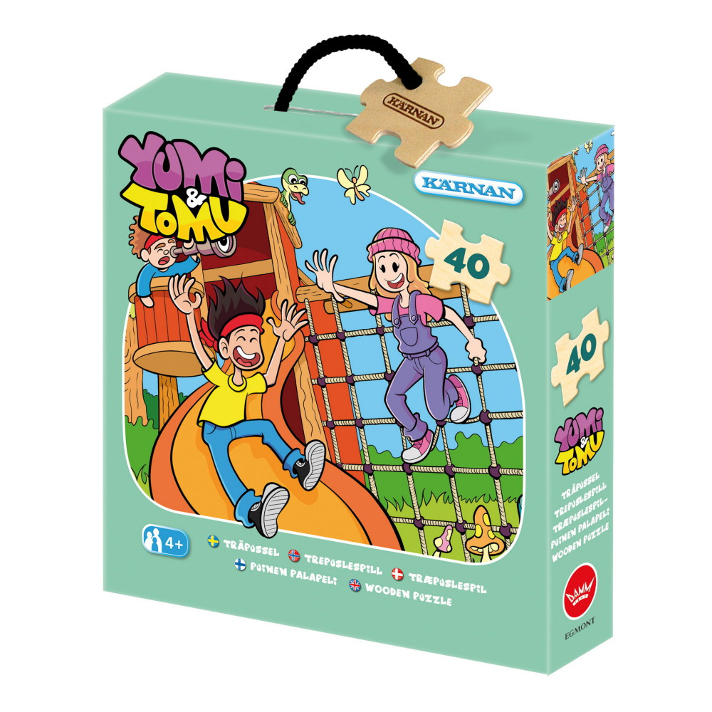 Kärnan Askpussel i trä - Yumi & Tomu 40 Bitar