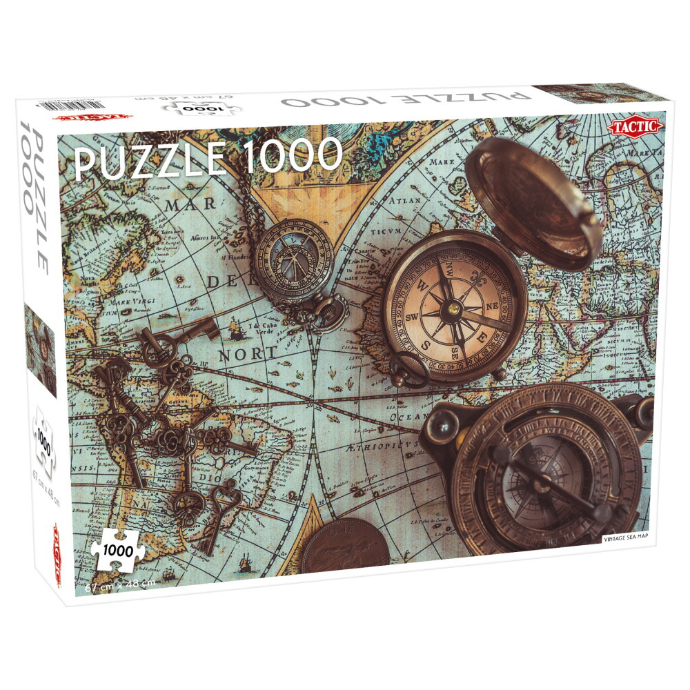 Tactic Pussel: Vintage Sea Map 1000 bitar