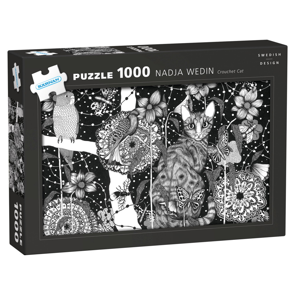 Kärnan Pussel: Nadja Wedin - Crouchet Cat 1000 Bitar