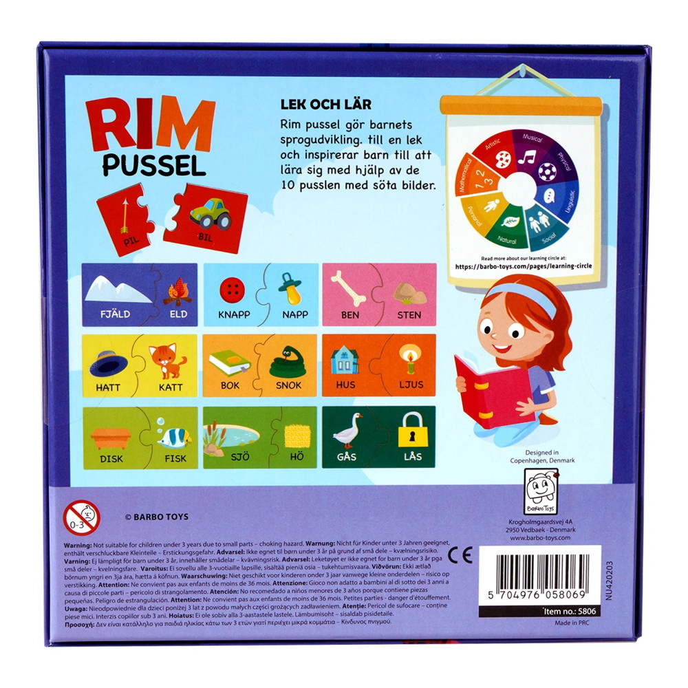 Pedagog Pussel - Rim Pussel 20 Bitar