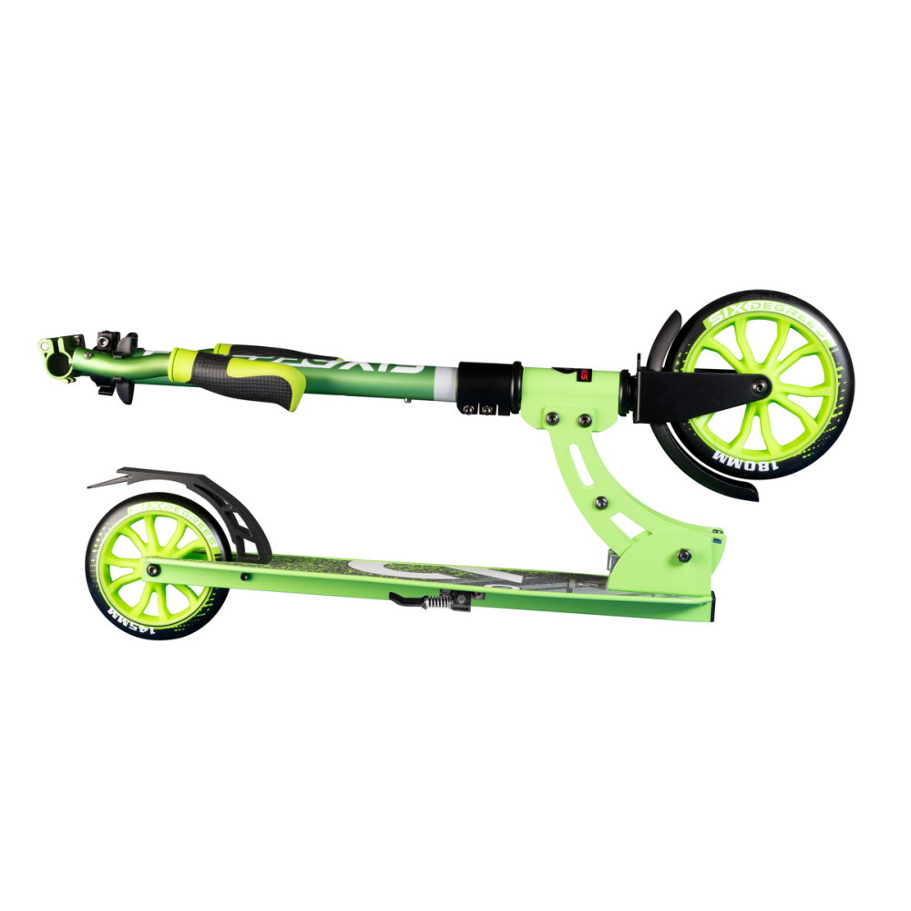 Six Degrees Aluminium Scooter Junior 180/145 mm Grön
