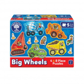 Pussel Big Wheels 4 och 8 Bitar Pussel Big Wheels 4 och 8 Bitar