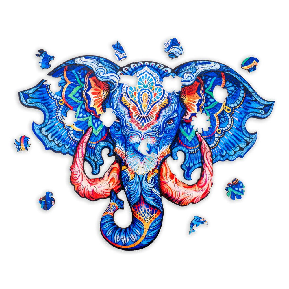 Pussel A3 Elefant (huvud) - 124 bitar