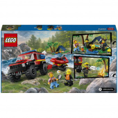 LEGO City -  4x4 Brandbil med räddningsbåt