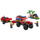 LEGO City -  4x4 Brandbil med räddningsbåt