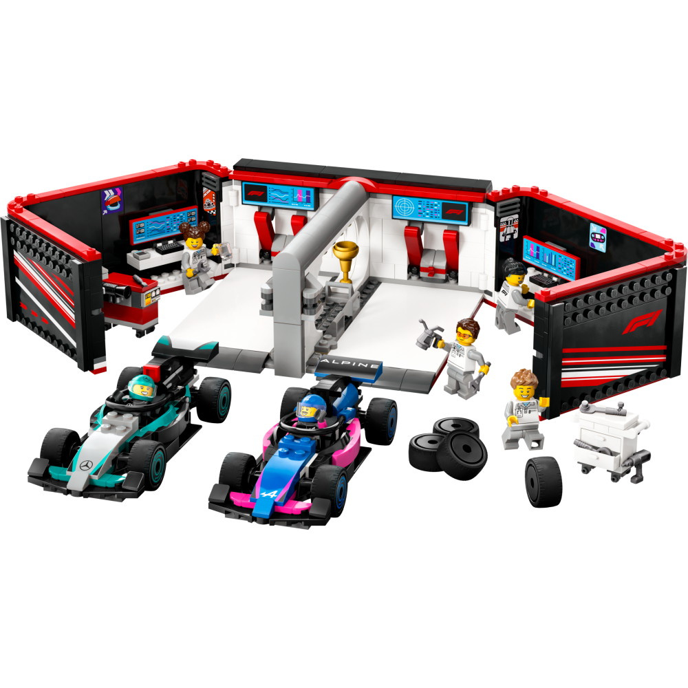 LEGO City - F1 garage & Mercedes-AMG & Alpine bilar