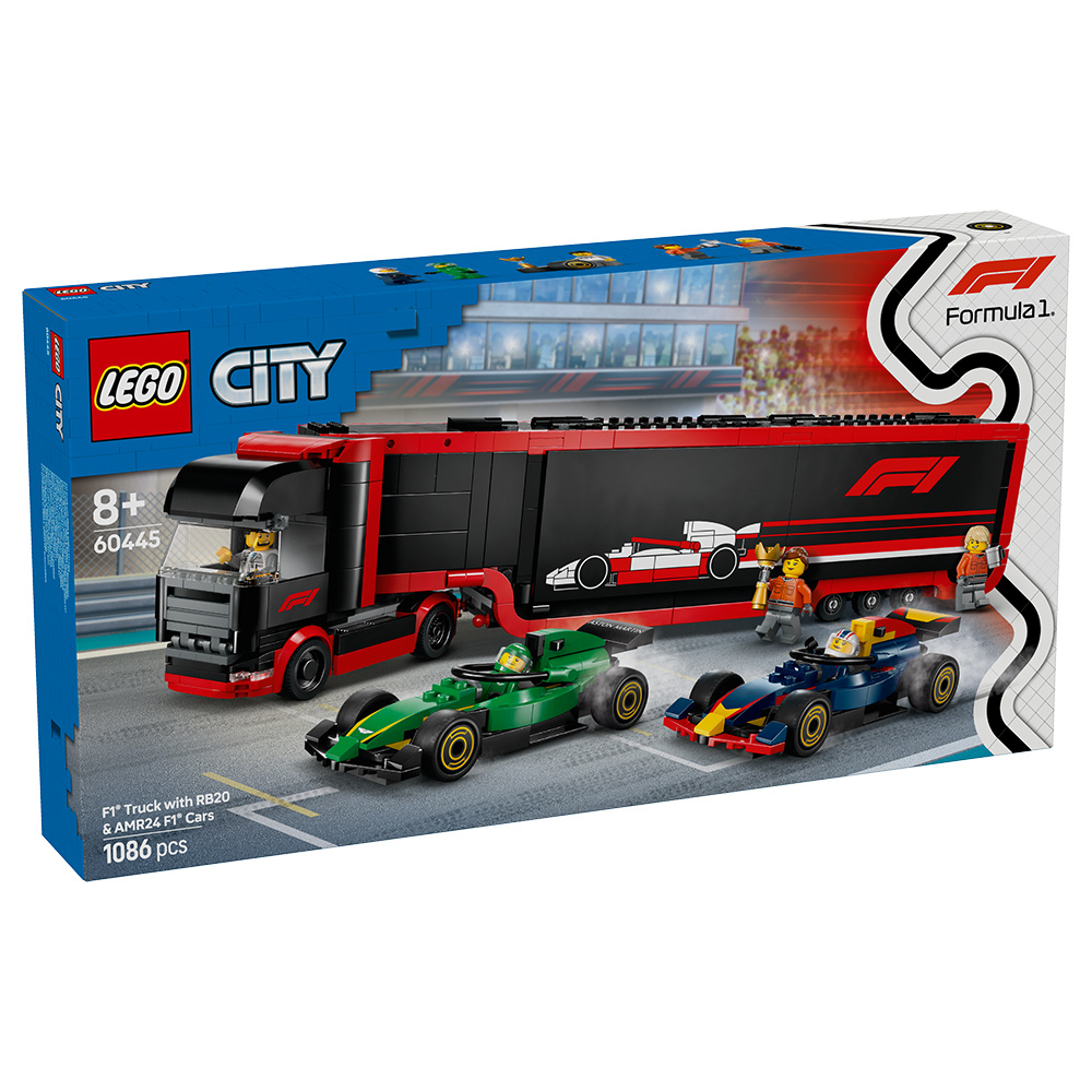 LEGO City - F1 lastbil med RB20 & AMR24 F1 bilar