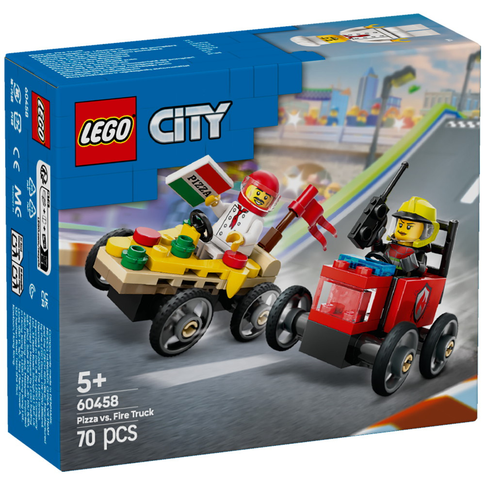 LEGO City - Pizzabil mot brandbil