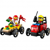 LEGO City - Pizzabil mot brandbil LEGO City - Pizzabil mot brandbil
