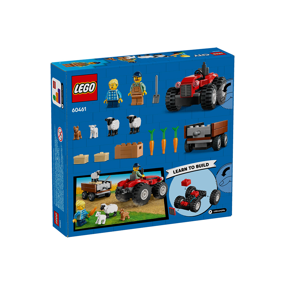 LEGO City - Röd jordbrukstraktor med släp och får