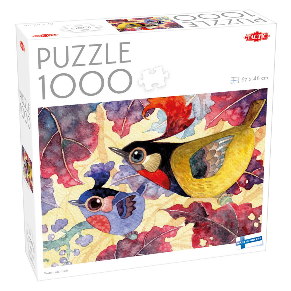 Tactic Pussel: Water color birds 1000 Bitar