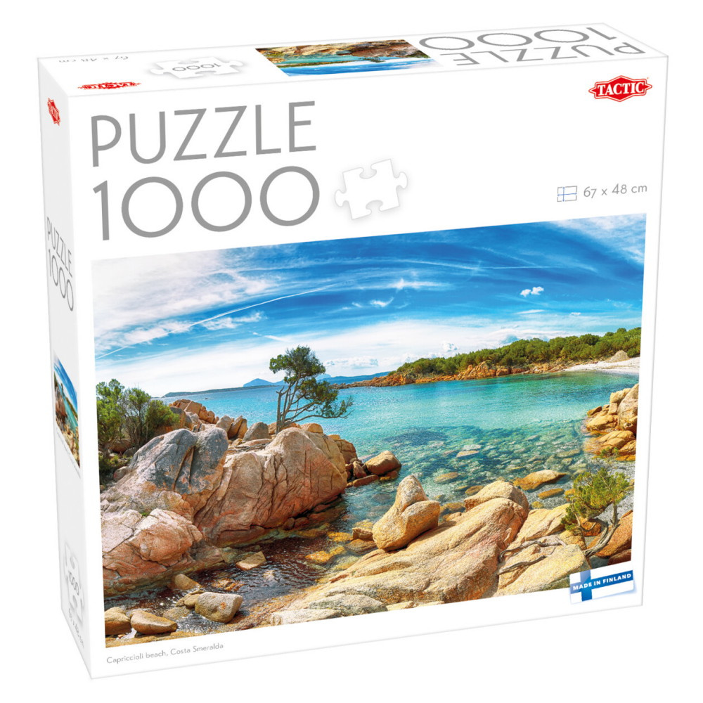 Tactic Pussel: Capriccioli beach, Costa Smeralda 1000 Bitar