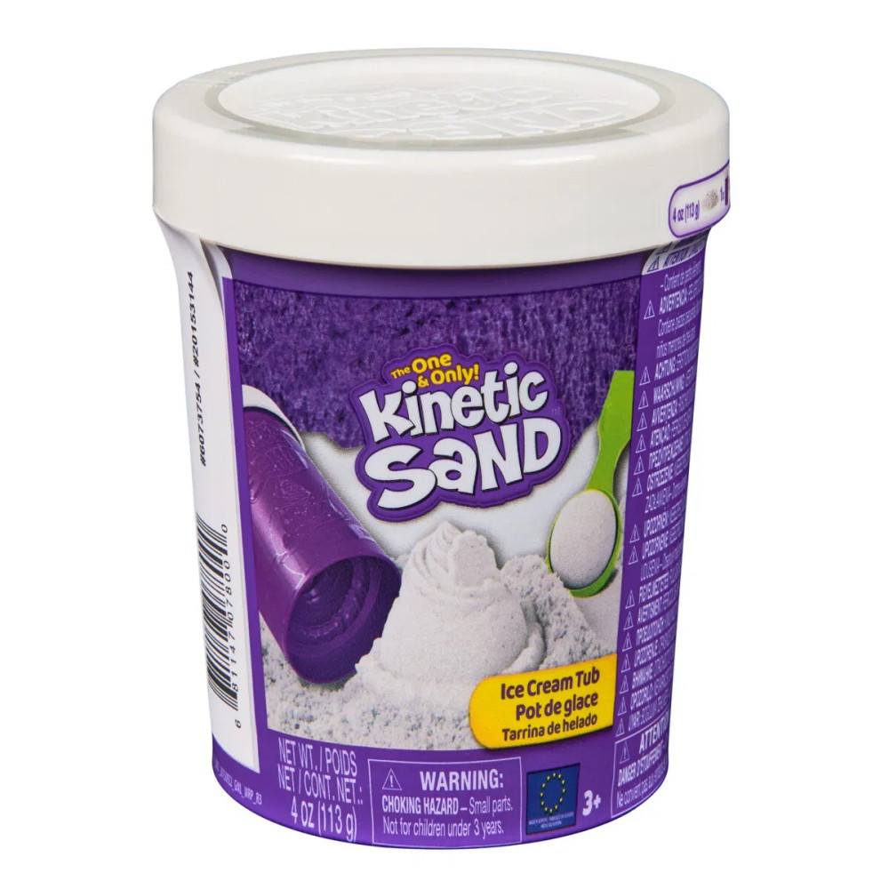 Kinetic Sand - Glassbalja Vit 113 g