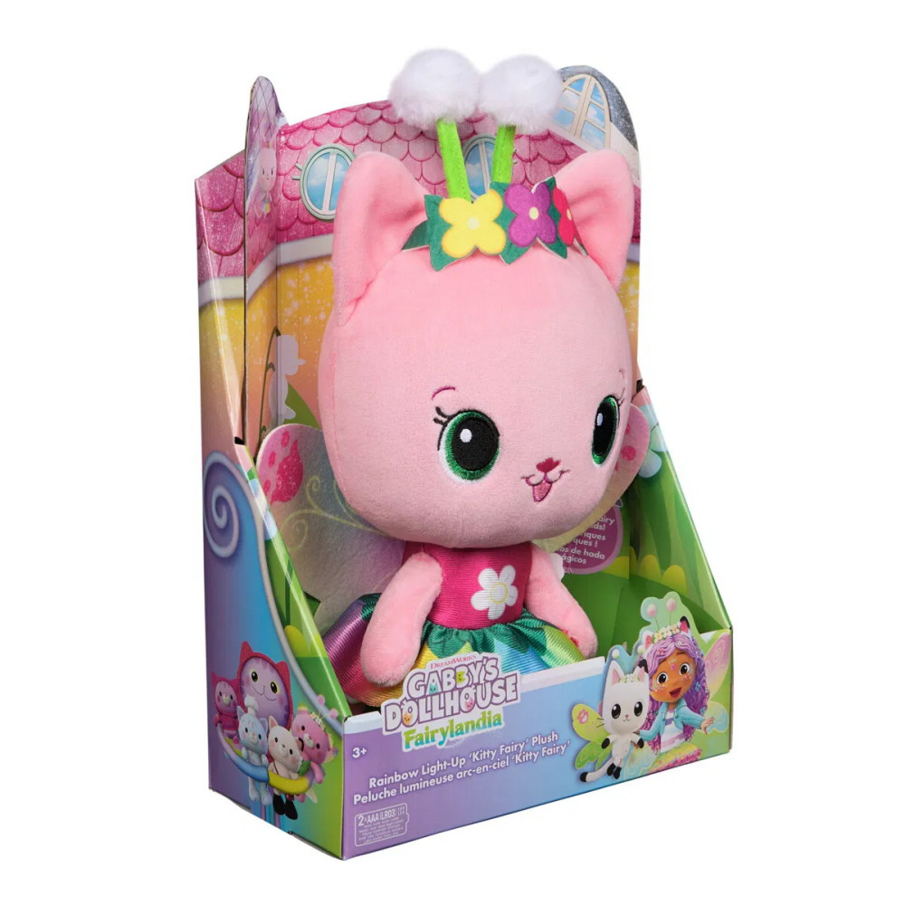 Gabby's Dollhouse Regnbågslysande “Kitty Fairy”-gosedjur