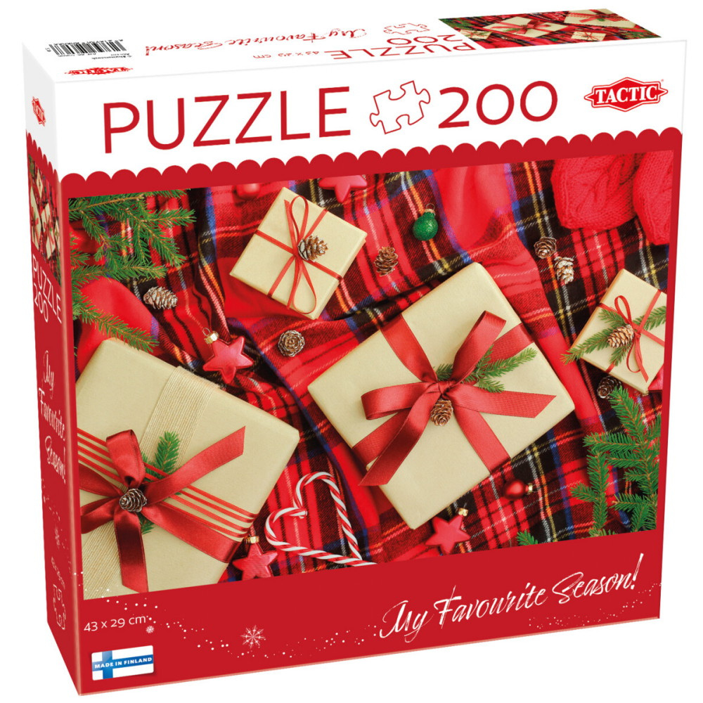 Tactic Pussel: Julklappar 200 Bitar