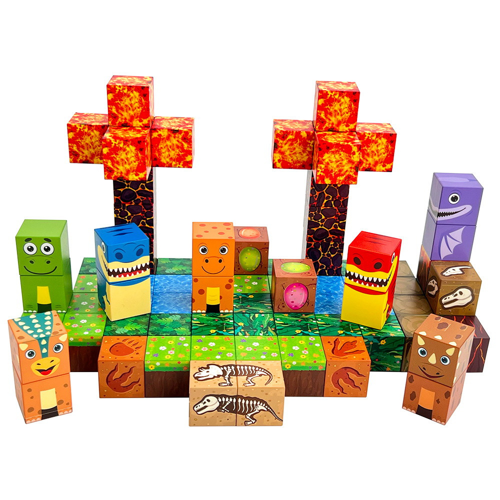 Magnetiska byggklossar - Dino 86 Klossar