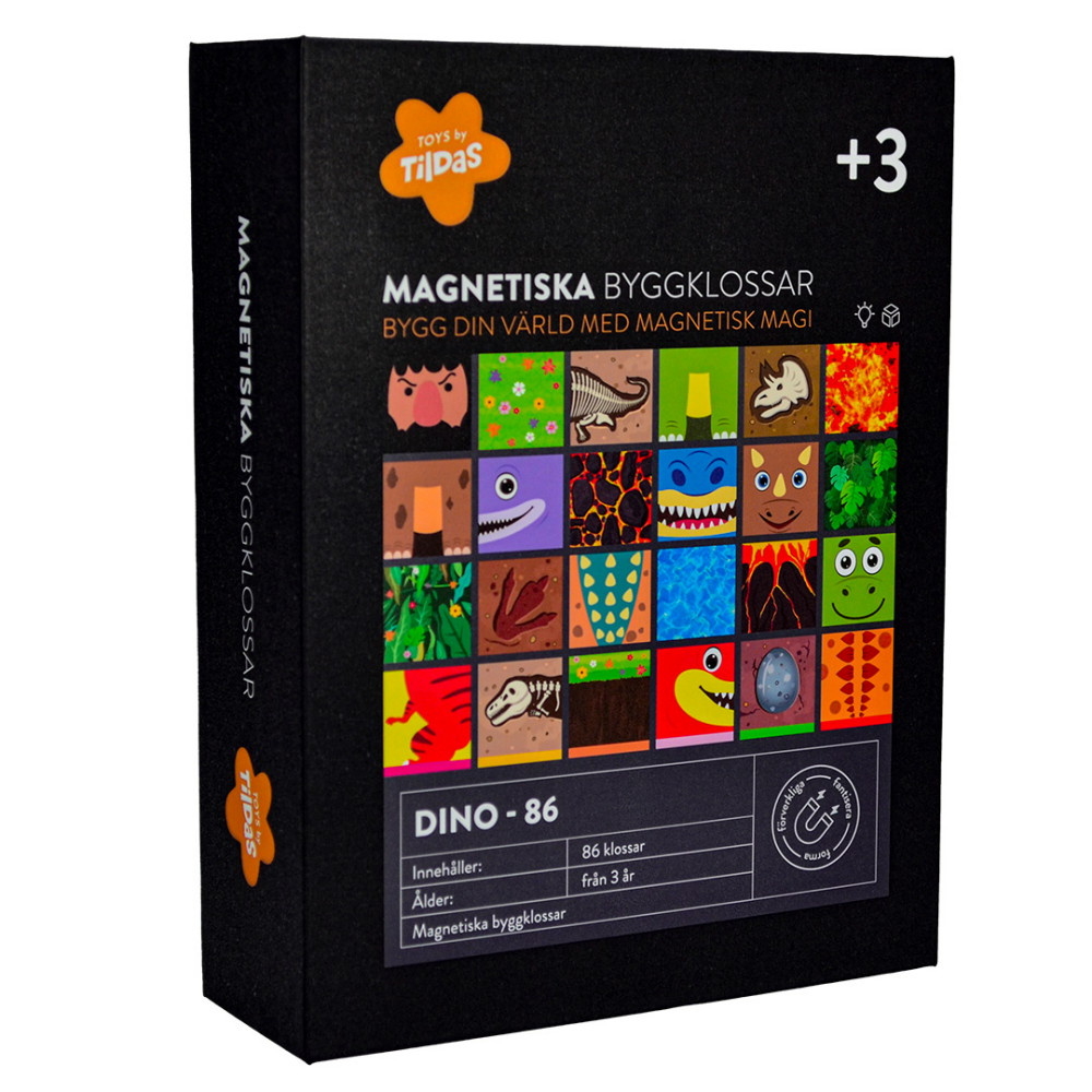 Magnetiska byggklossar - Dino 86 Klossar