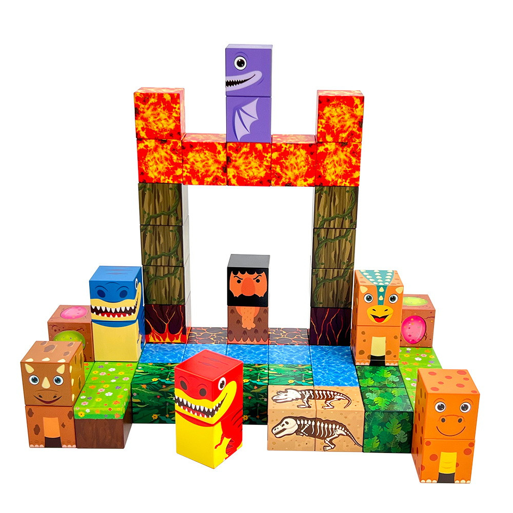 Magnetiska byggklossar - Dino 86 Klossar