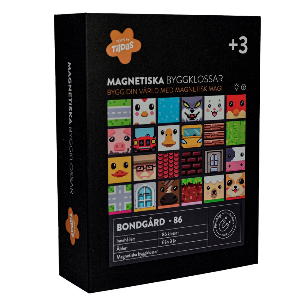 Magnetiska byggklossar - Bondgård 86 Klossar