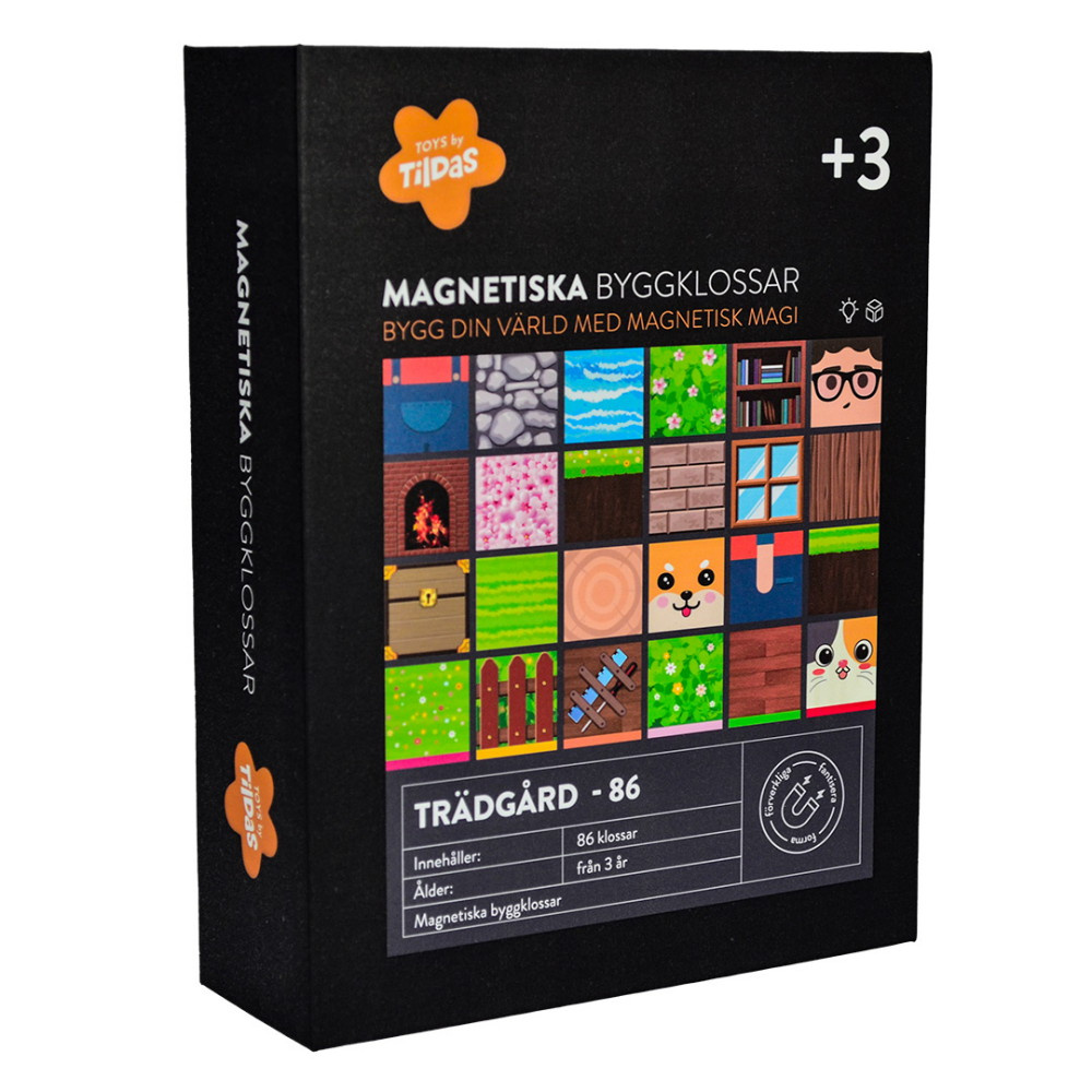 Magnetiska byggklossar - Trädgård 86 Klossar