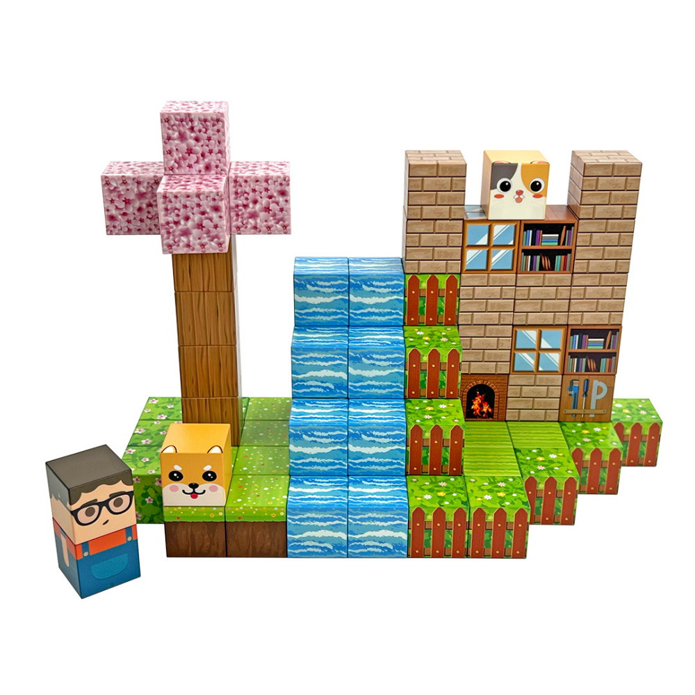 Magnetiska byggklossar - Trädgård 86 Klossar