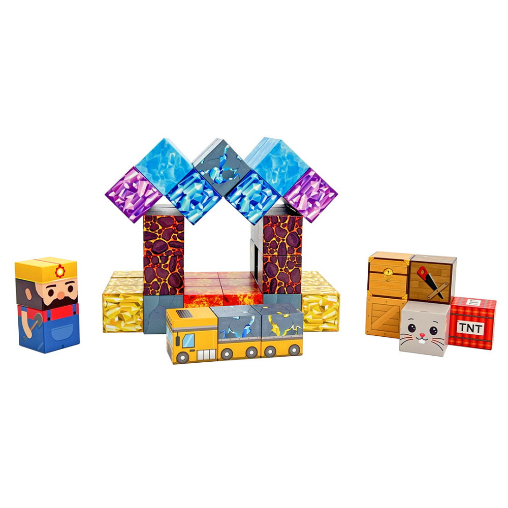 Magnetiska byggklossar - Gruvan 86 Klossar