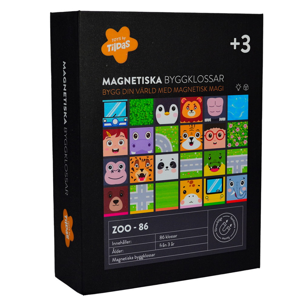 Magnetiska byggklossar - Zoo 86 Klossar