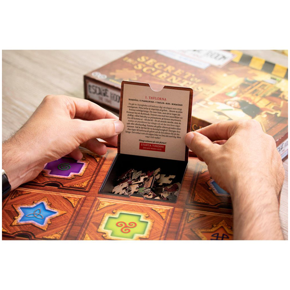 ESCAPE ROOM Pusseläventyr - Forskarens Hemlighet