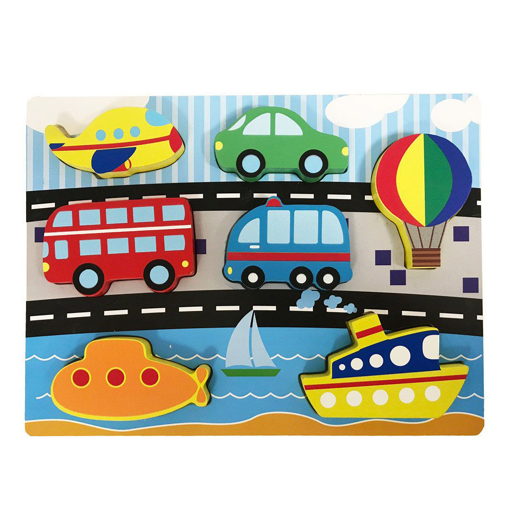 Formpussel Trä - Fordon 7 Bitar