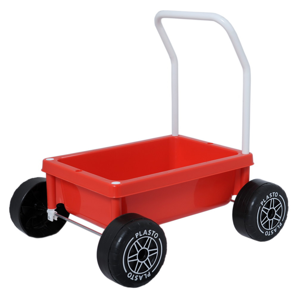 Plasto Lära-gå-vagn - Röd