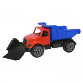 Plasto Stor Lastbil med Pplog - Röd/Blå