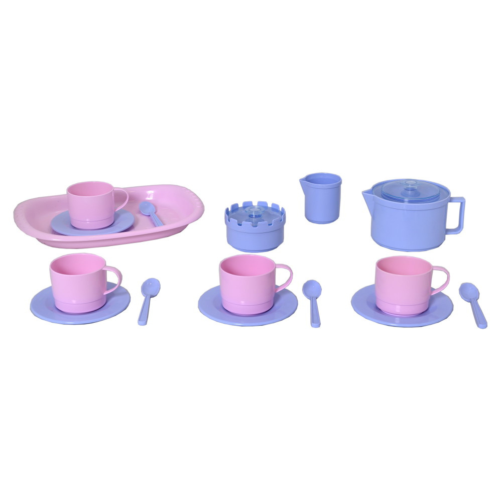 Plasto Kaffeservis - Rosa/Lila