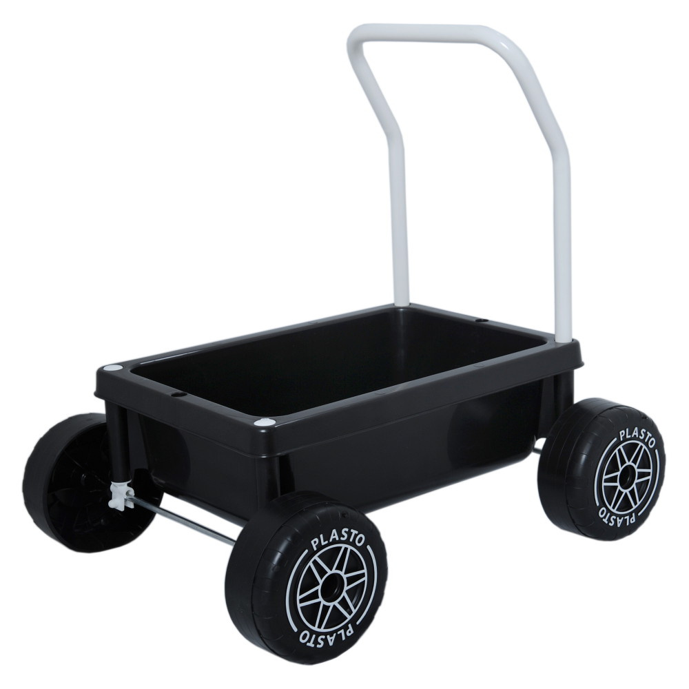 Plasto Lära-gå-vagn - Svart